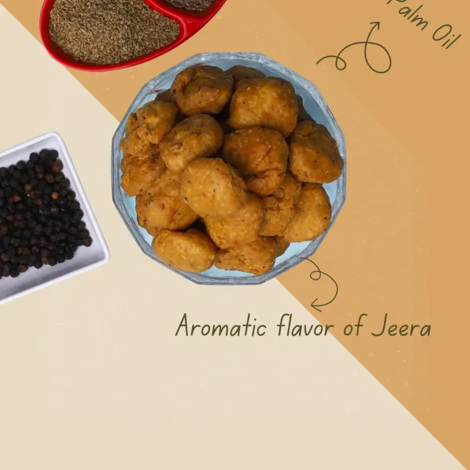 Jeera Mini Mathri | Savory and Flaky Indian Crackers with Jeera Flavor | Ready to Eat Snack