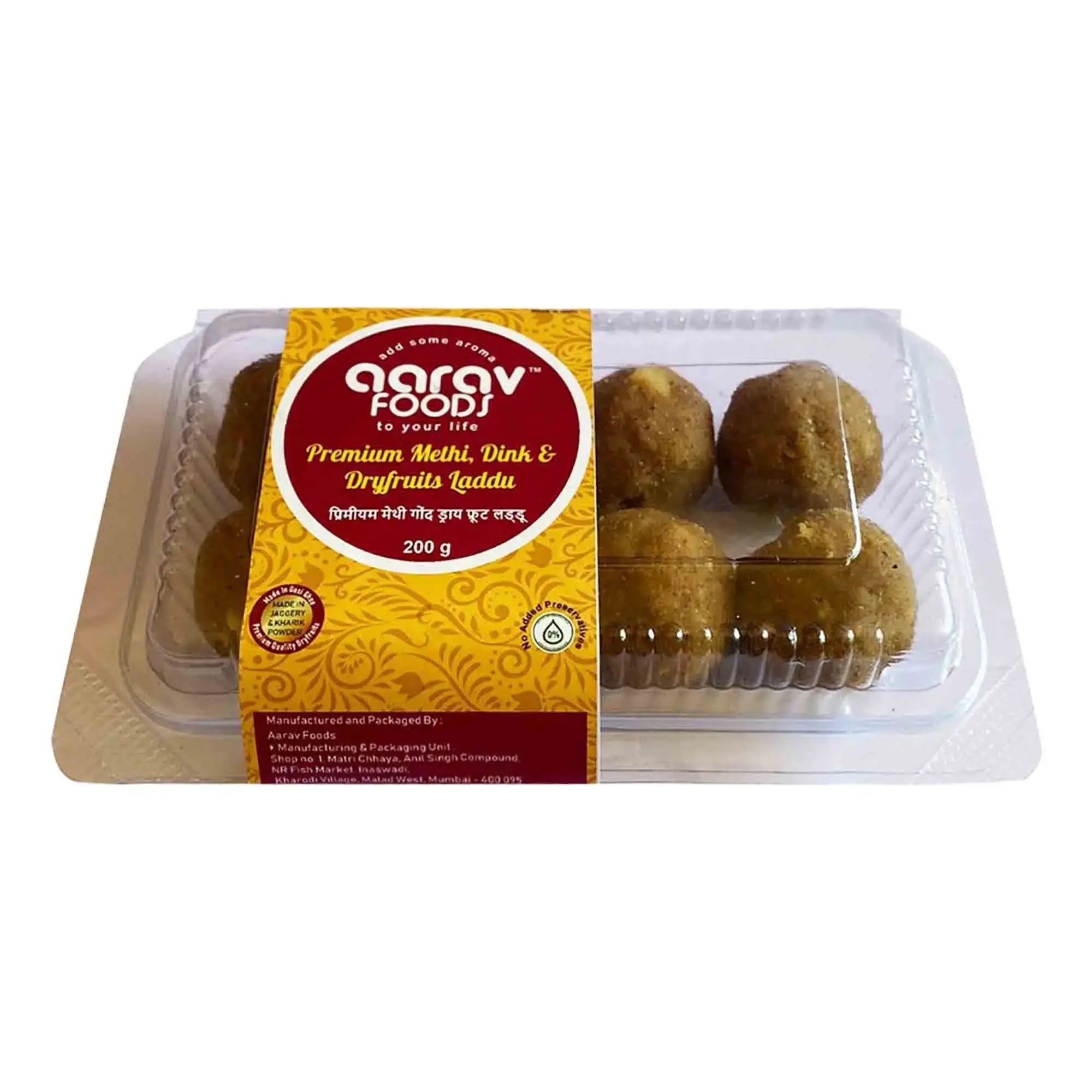 Premium Methi, Dink (Gond) and Dryfruits Laddu | Made with Desi Ghee, Jaggery and Dry Dates | Traditional Indian Sweet