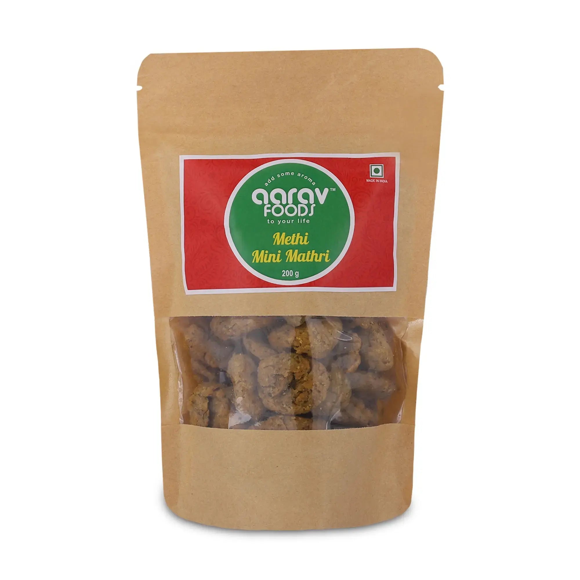 Methi Mini Mathri | Savory and Flaky Indian Crackers with Kasuri Methi Flavor | Ready to Eat SnackMethi Mini Mathri | Savory and Flaky Indian Crackers with Kasuri Methi Flavor | Ready to Eat Snack