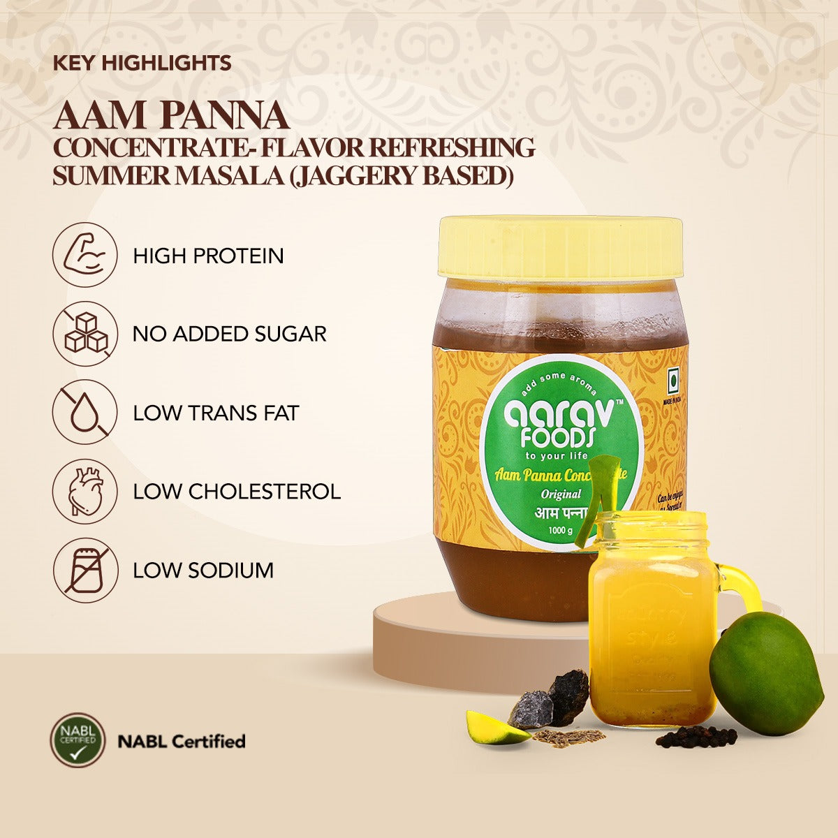 Aam Panna Concentrate- Flavor Refreshing Summer Masala (Jaggery Based)