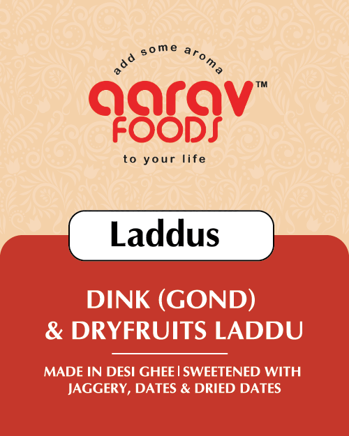 Premium Dink (Gond) & Dryfruits Laddu |Made in Desi Ghee with Jaggery & Dry Dates|