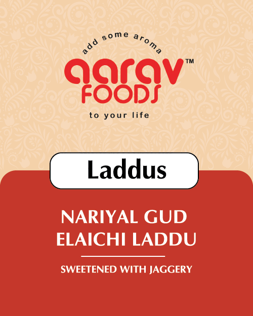 Nariyal Gud Elaichi Laddu (Nariyal Jaggery & Cardamom Laddu)