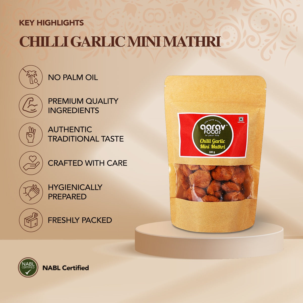 Chilli Garlic Mini Mathri