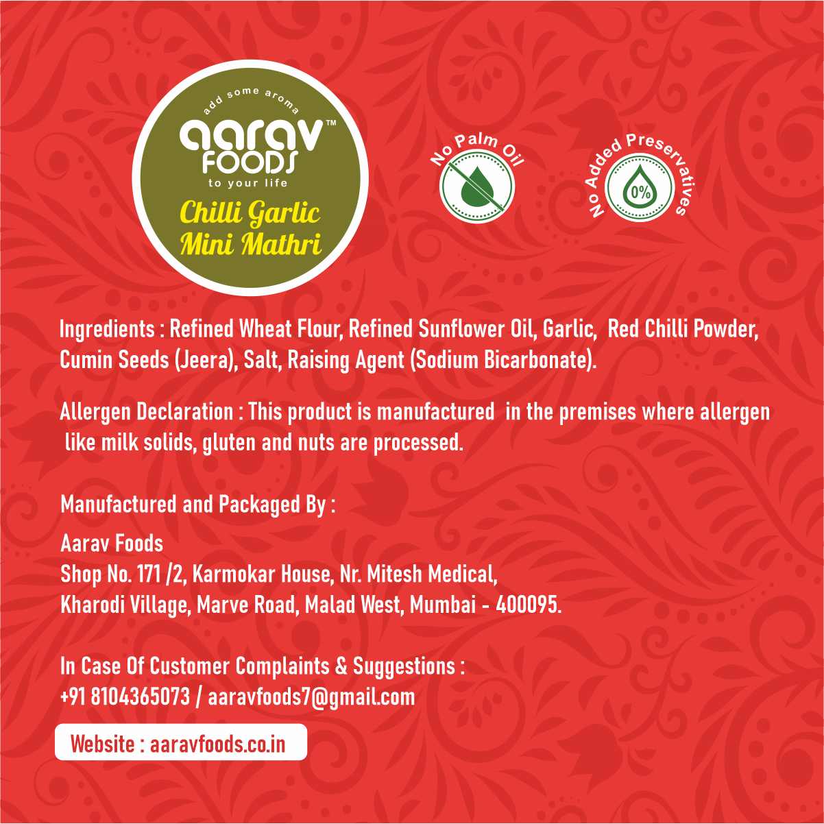 Chilli Garlic Mini Mathri