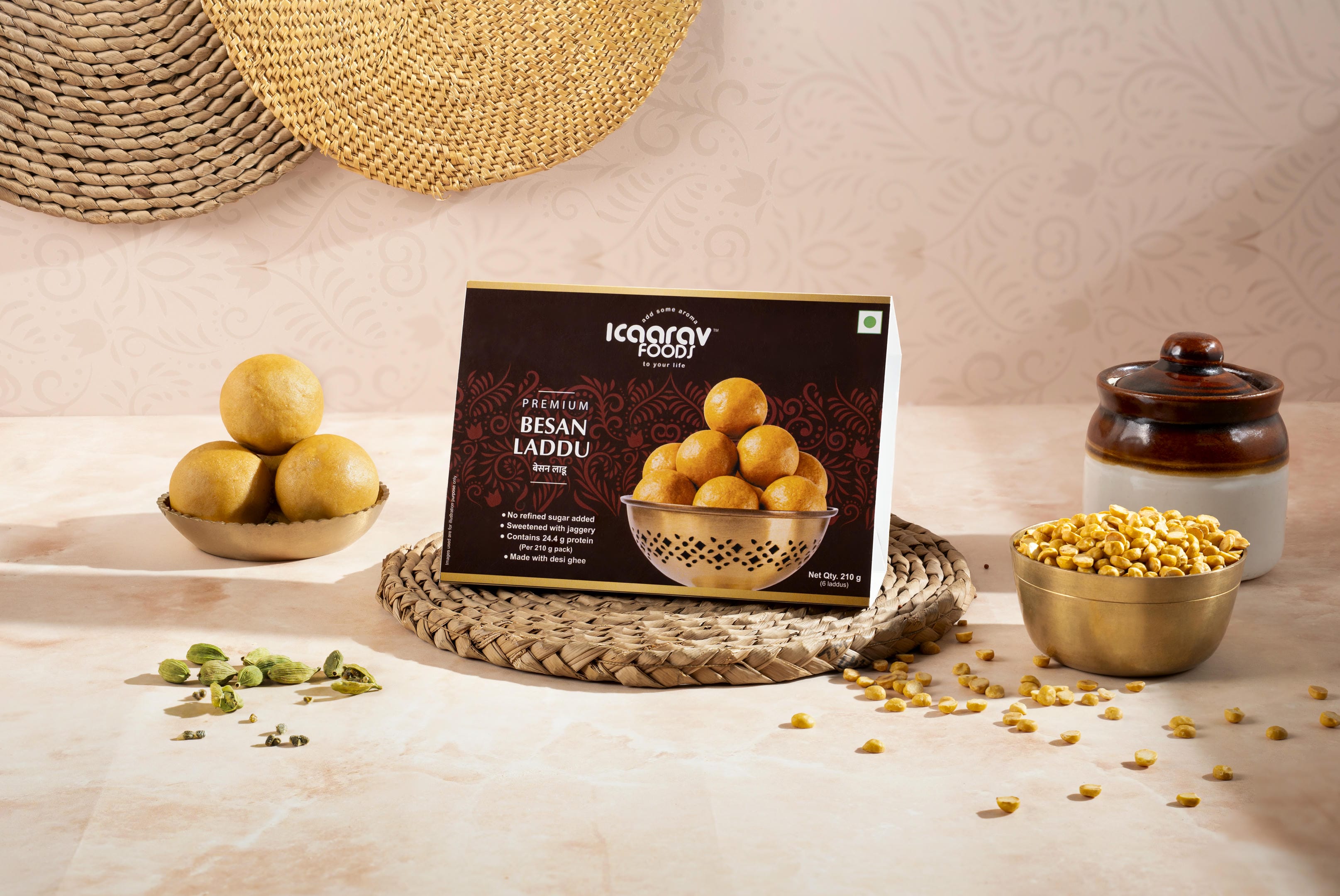 Besan Laddu | Made with Desi Ghee and Jaggery | Traditional Indian Sweet