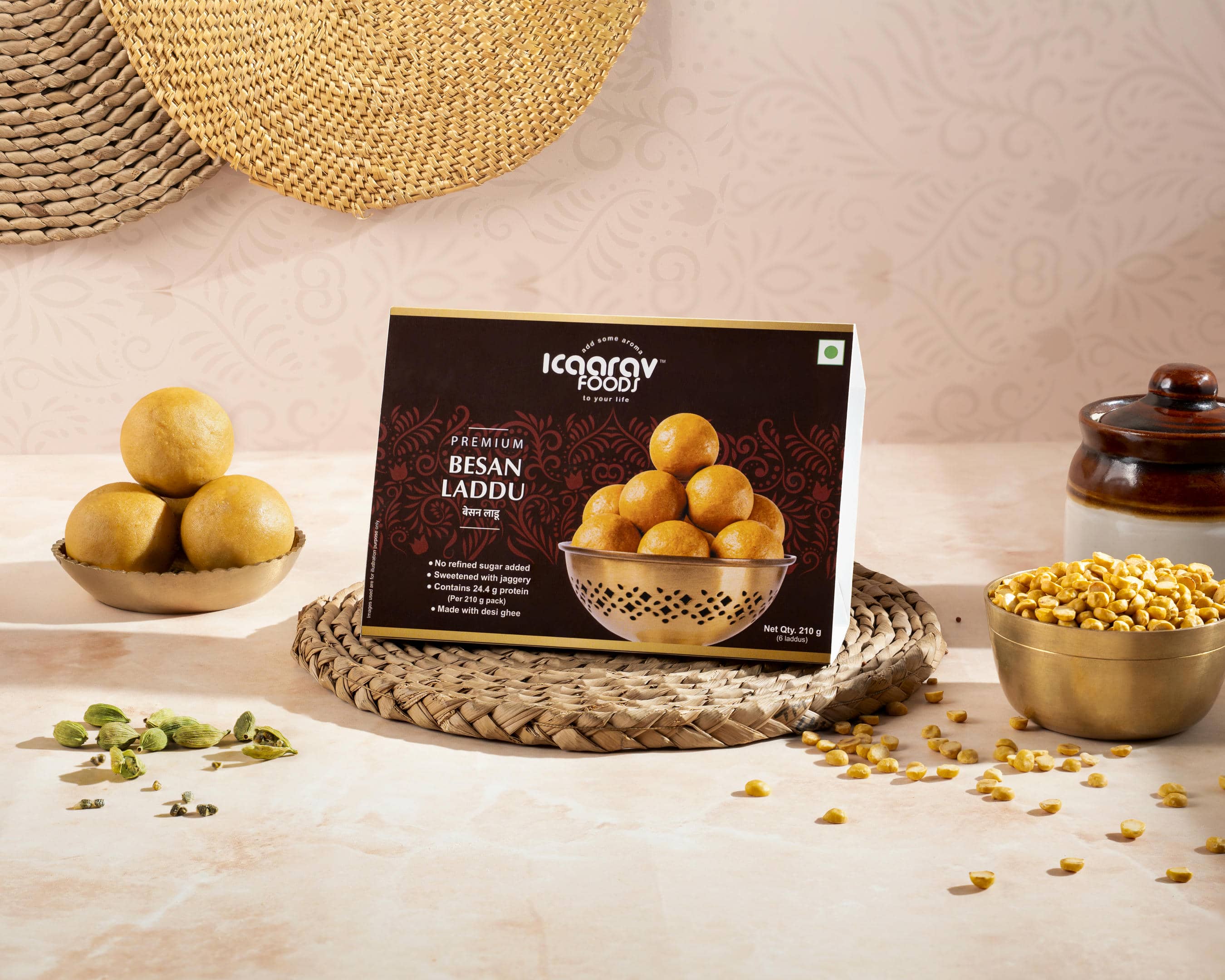 Besan Laddu | Made with Desi Ghee and Jaggery | Traditional Indian Sweet