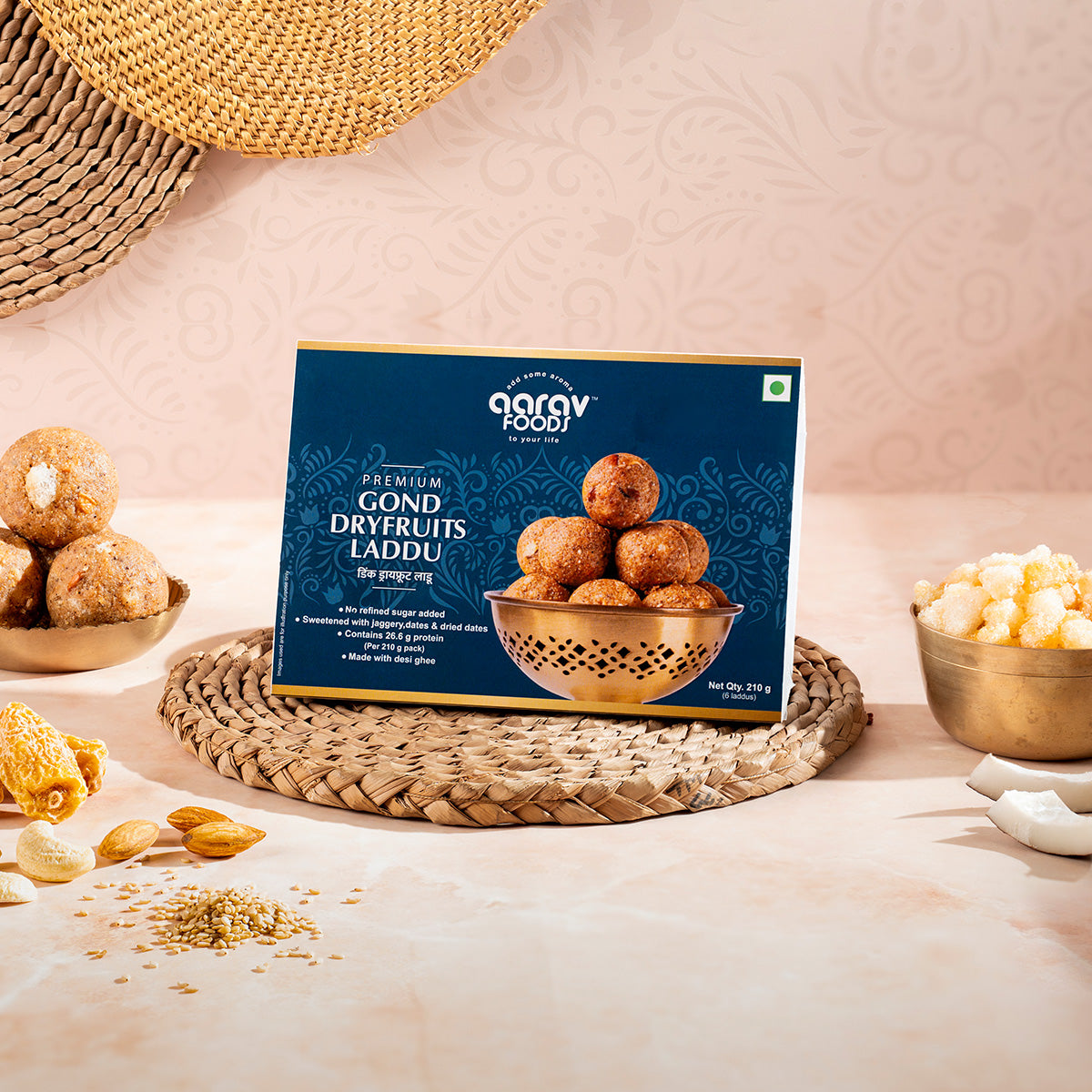Premium Dink (Gond) & Dryfruits Laddu