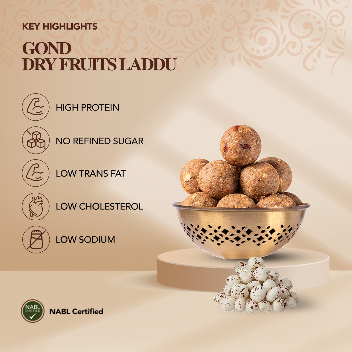 Premium Dink (Gond) & Dryfruits Laddu