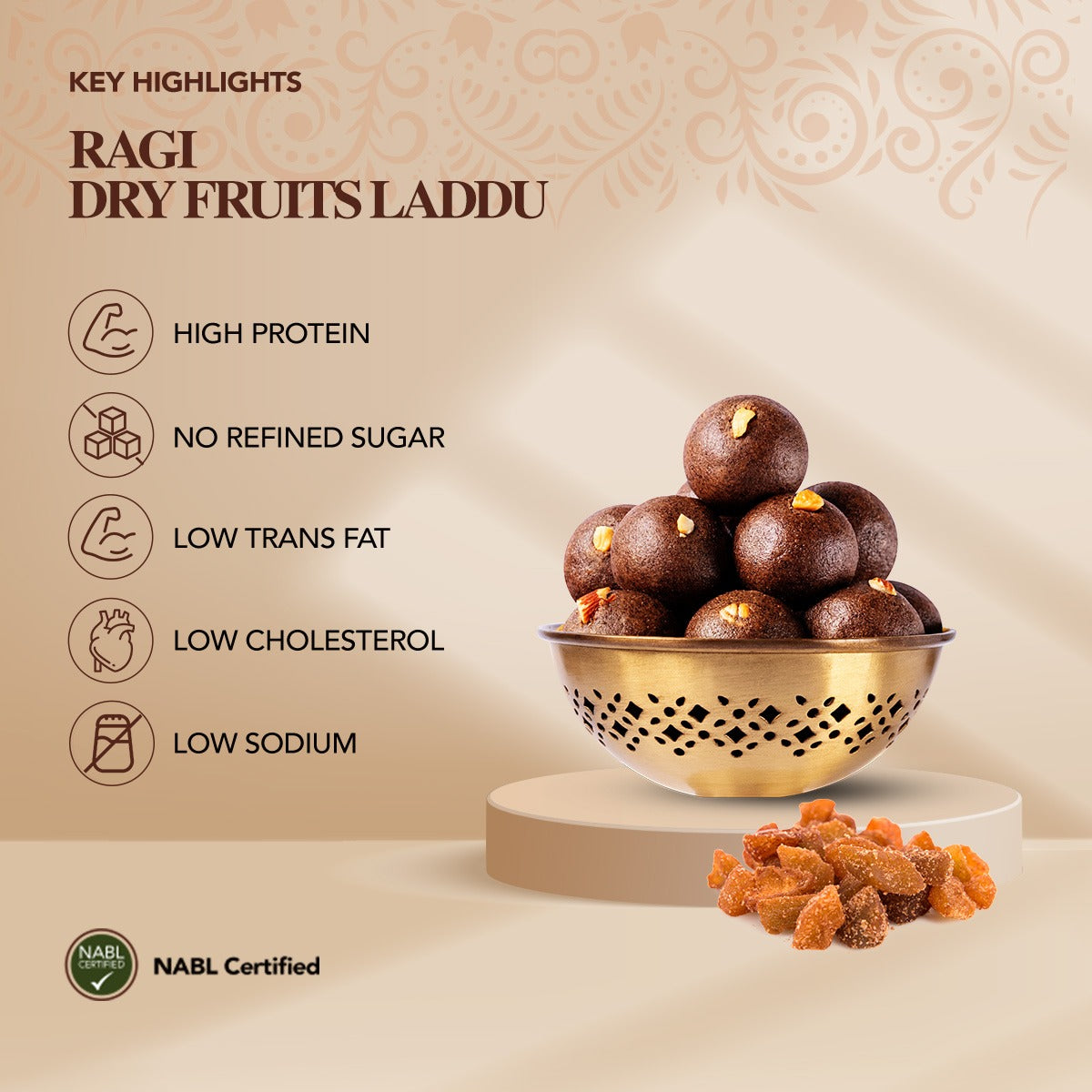 Premium Ragi (Nachni) and Dryfruits Laddu
