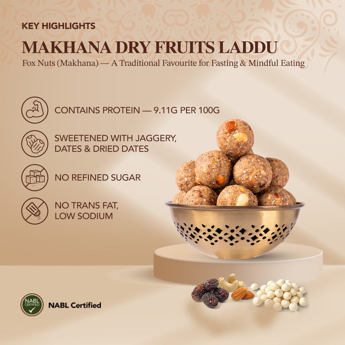 Makhana Dryfruits Laddu