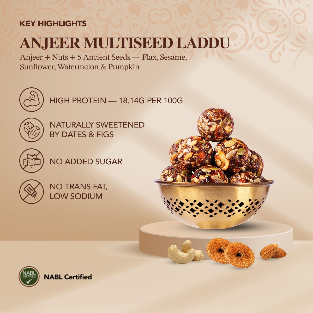 Anjeer (Fig) Multiseed Laddu