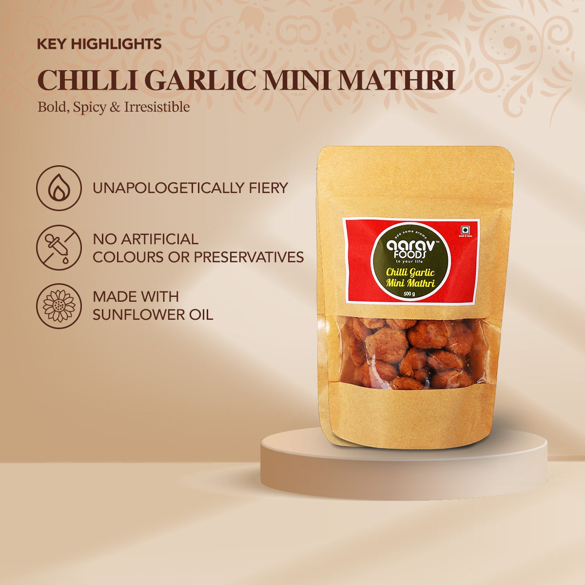 Chilli Garlic Mini Mathri