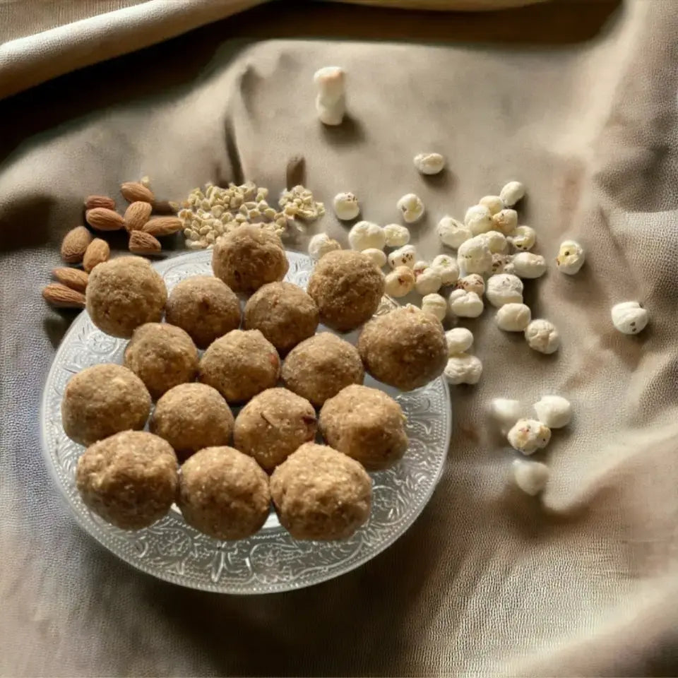 Makhana Dryfruits Laddu | Made with Desi Ghee, Dates, Dry Dates and Jaggery | Traditional Indian Sweet