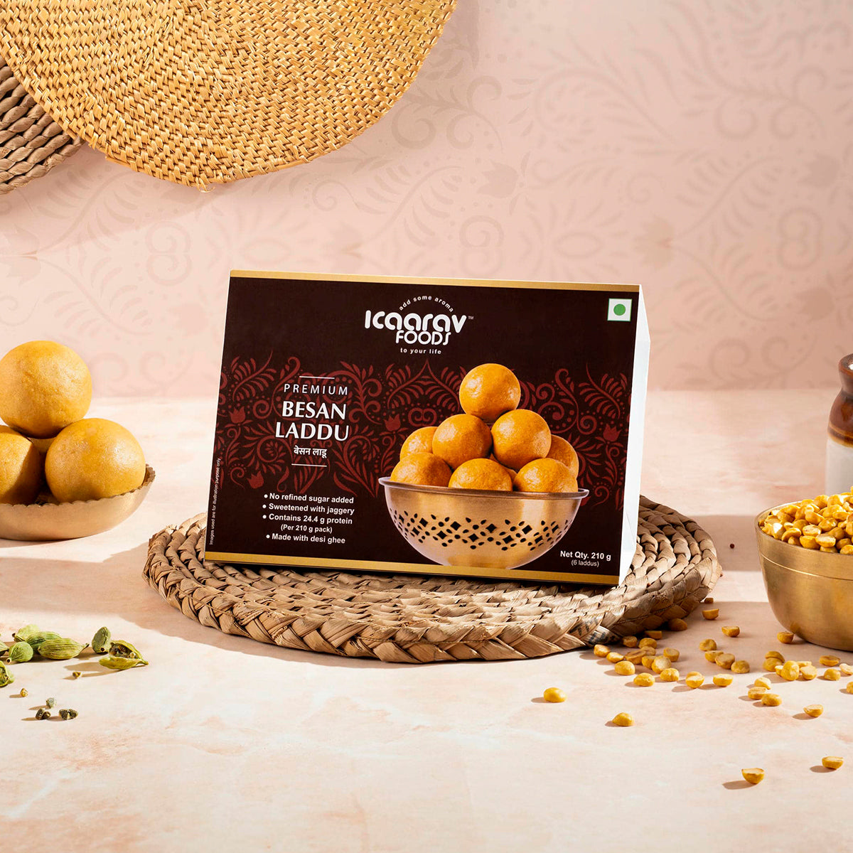 Besan Laddu | Made with Desi Ghee and Jaggery | Traditional Indian Sweet