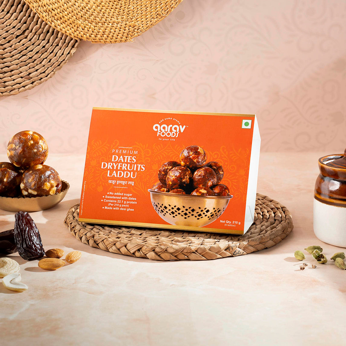 Dates and Dryfruits Laddu | Made with Dates, Raisins, Jaggery and Honey | No Refined White Sugar | Traditional Indian Sw