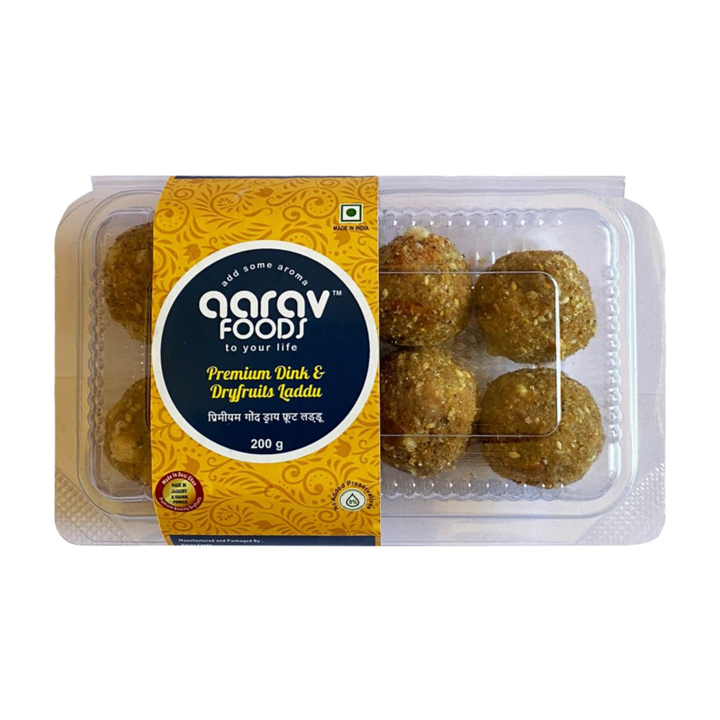 Premium Dink (Gond) & Dryfruits Laddu |Made in Desi Ghee with Jaggery & Dry Dates|