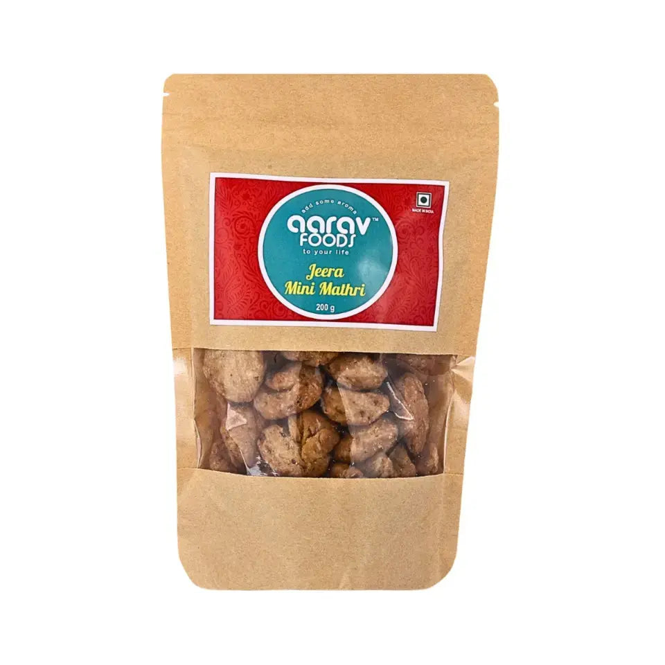 Jeera Mini Mathri | Savory and Flaky Indian Crackers with Jeera Flavor | Ready to Eat Snack